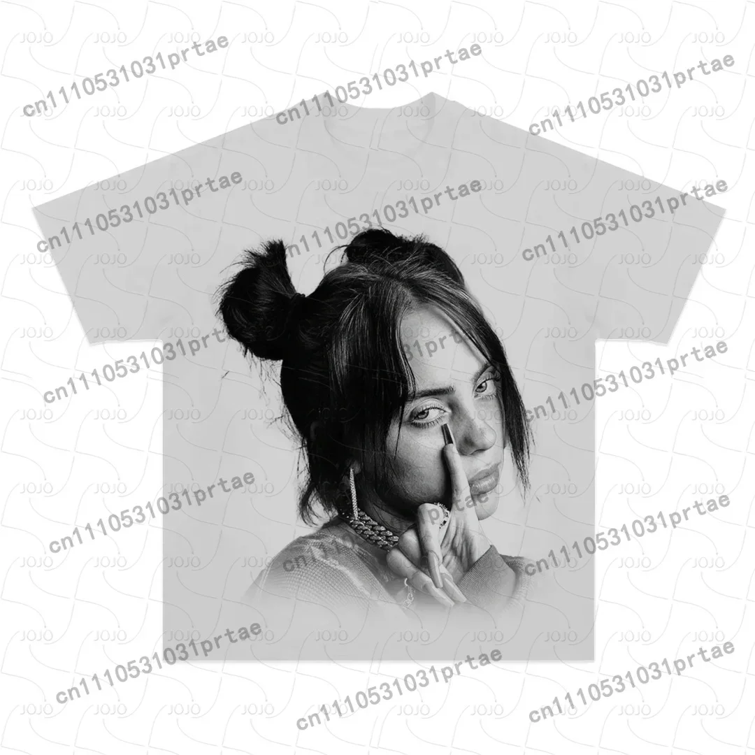 Billie Eilish Retro Pattern T- - Street Fashion Men 2025 recension och pris