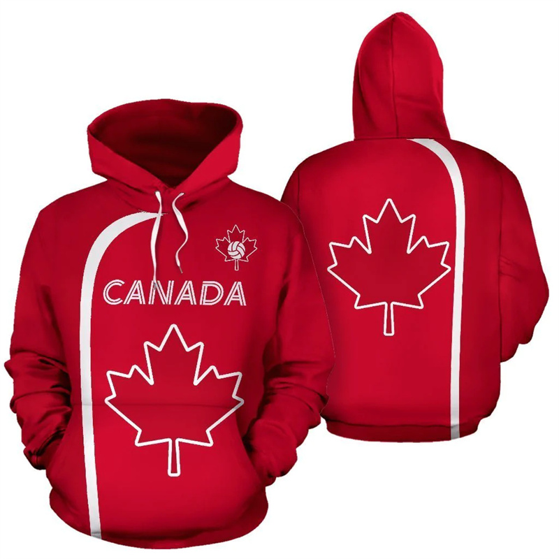 Canada Hoodie Maple Leaf 3d Pr - Street Fashion Canada recension och pris